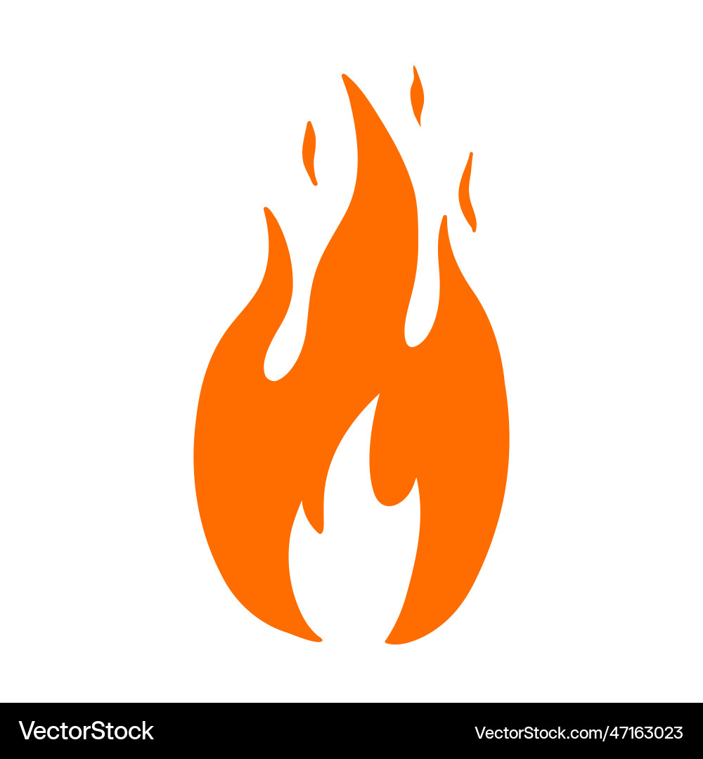 Hand drawn fire silhouette fireball sketch Hand drawn fire silhouette fireball sketch vector image