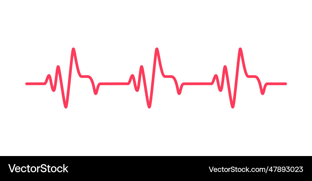 Heart rhythm graph checking your heartbeat Heart rhythm graph checking your heartbeat vector image