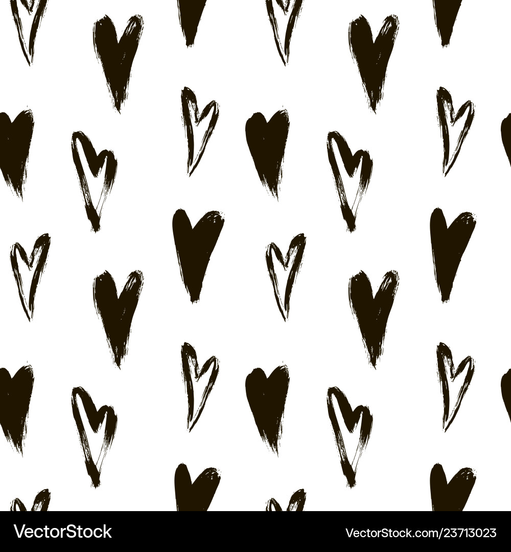 Heart Seamless Pattern Vector Image