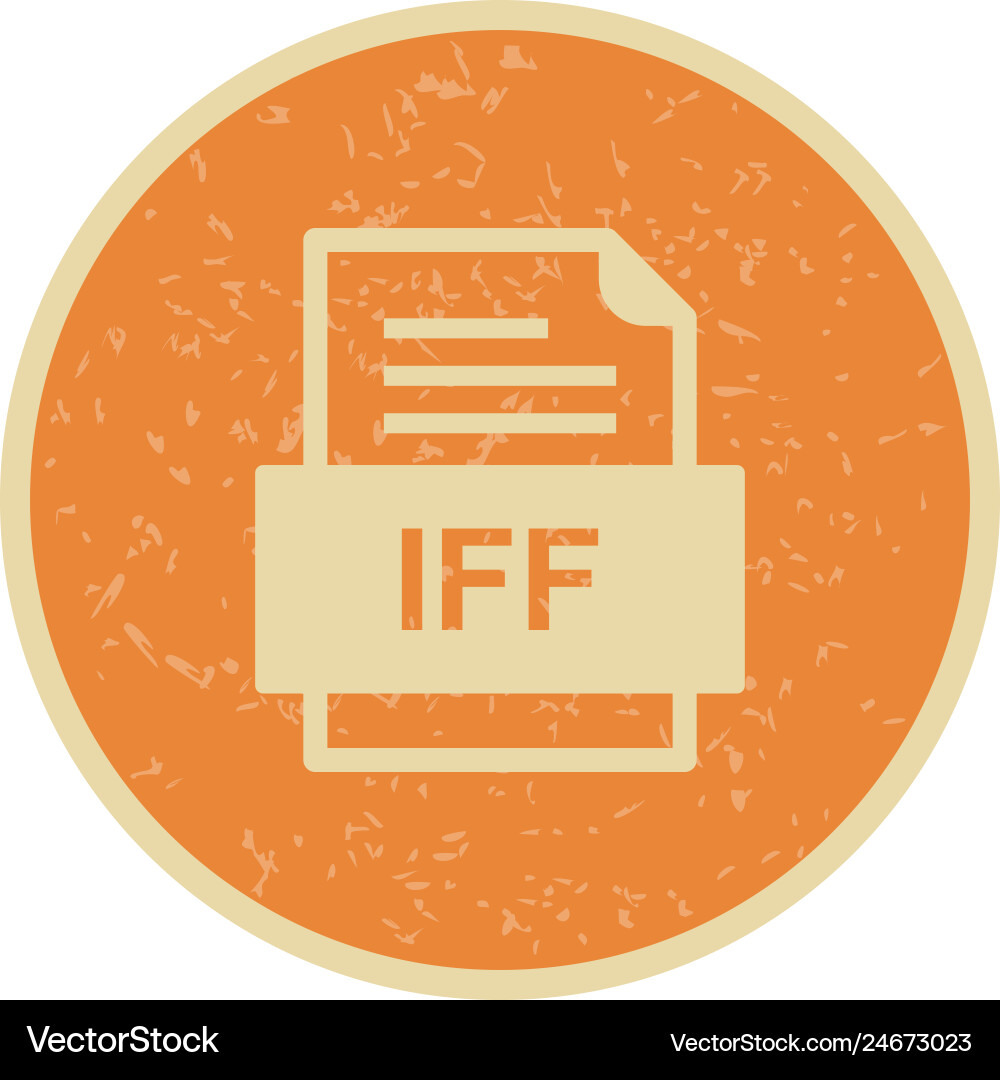 Iff file document icon Vector Image