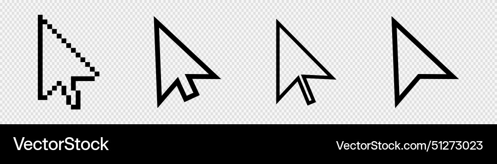 Klicken Sie auf Cursor-Symbol Computer Mauszeiger Pfeil vektorbild