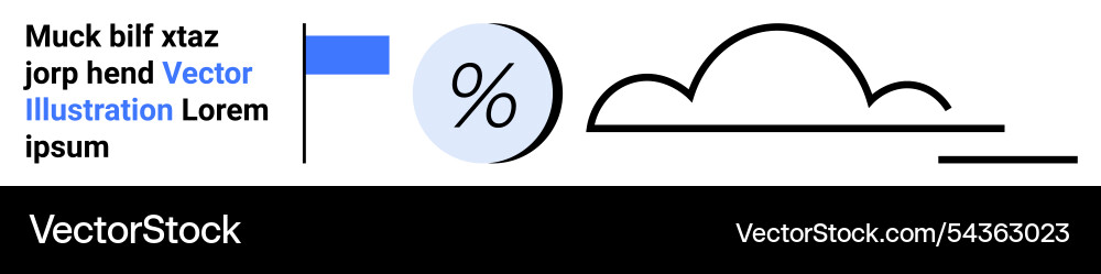 Minimalistische Grafik des blauen Balkenprozentsymbols Minimalistische Grafik des blauen Balkenprozentsymbols vektorbild