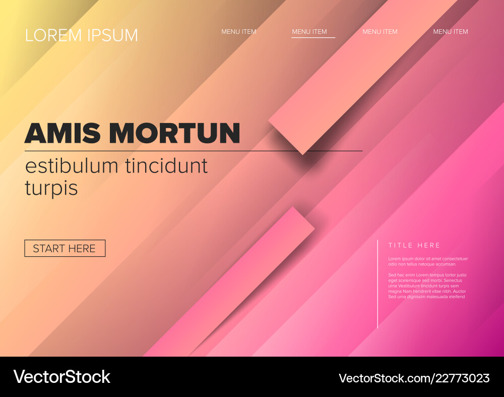 Modern landing web page template Modern landing web page template vector image