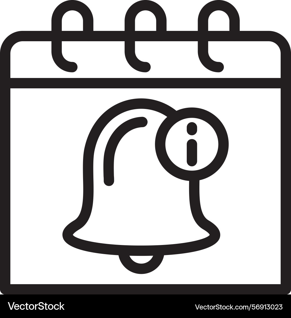Reminderapp linear style icon design Vector Image