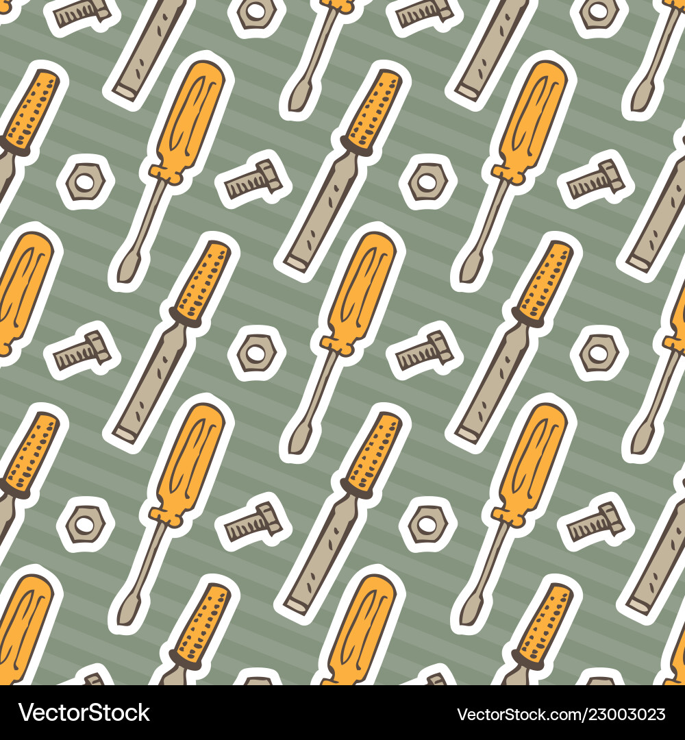 Seamless pattern with tools Seamless pattern with tools vector image