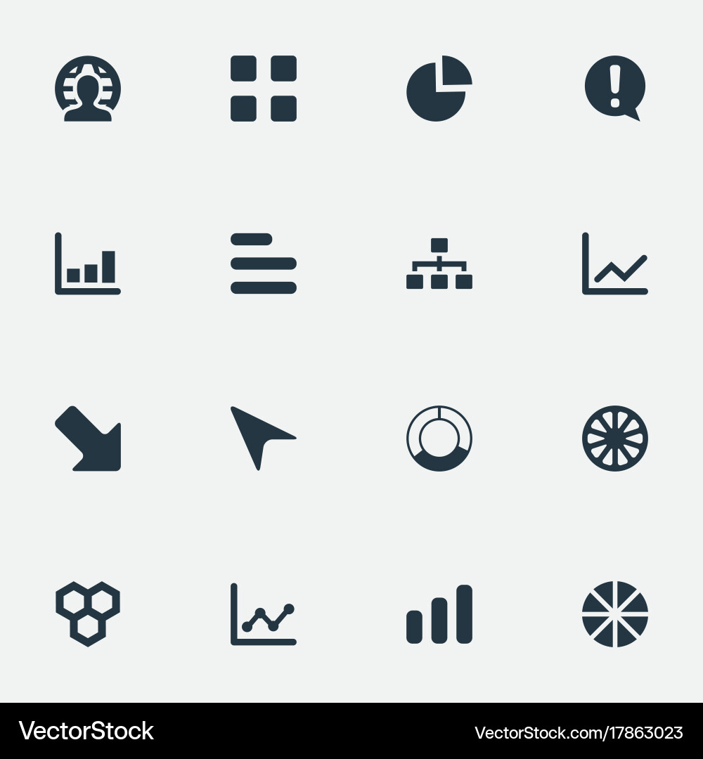 Set of simple icons element Vector Image