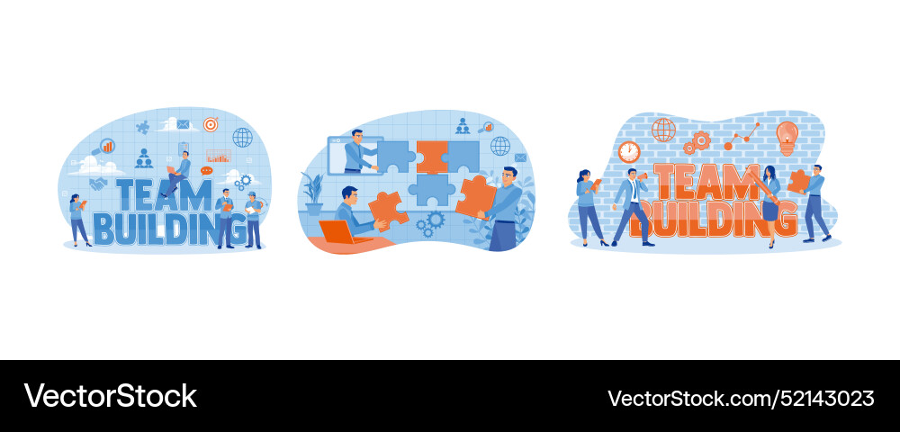 Successful teamwork solving work problems Vector Image