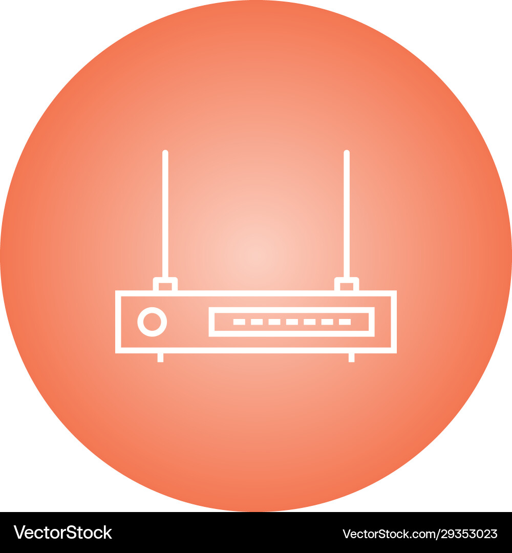 Unique wifi router line icon Vector Image