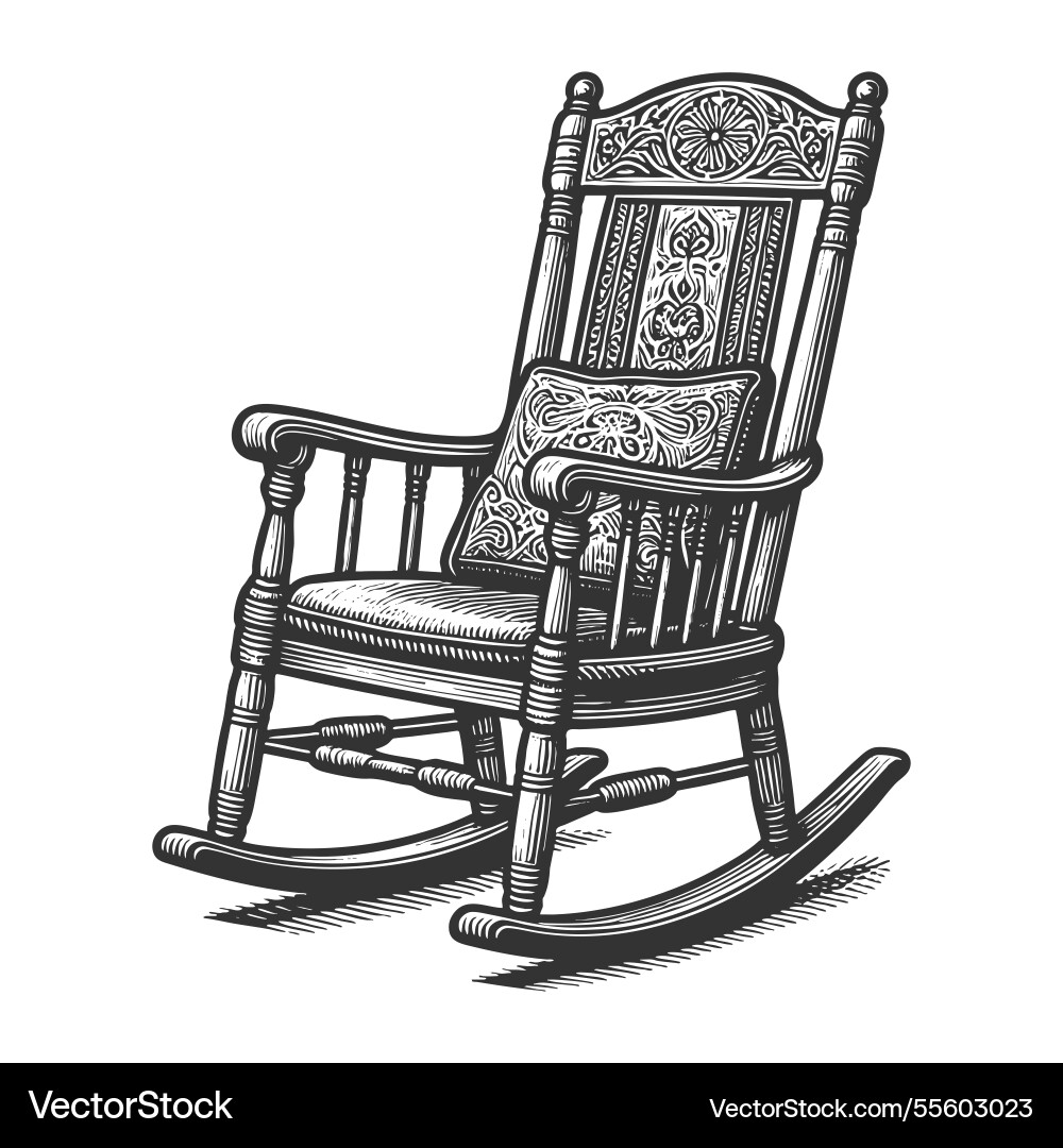 Vintage rocking chair Vintage rocking chair vector image