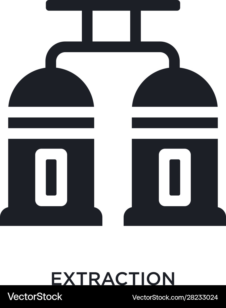 Black extraction isolated icon simple element Vector Image