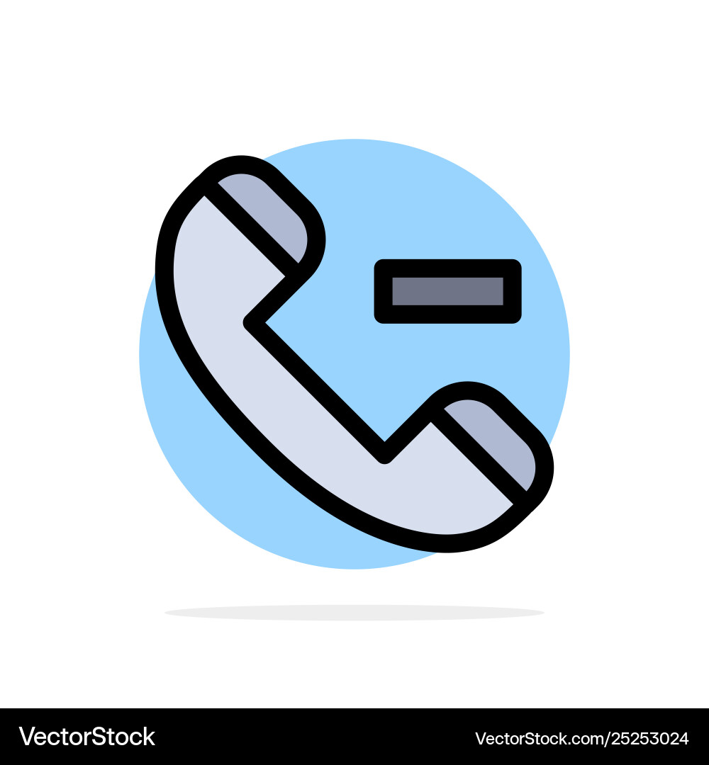 Call contact delete abstract circle background Call contact delete abstract circle background vector image