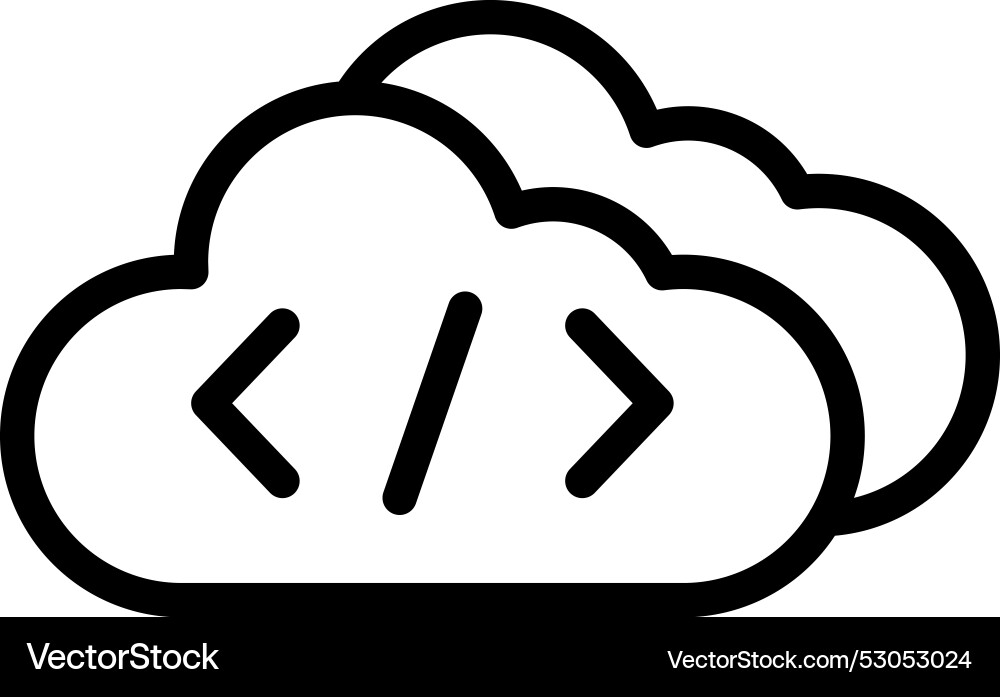 Cloud coding icon design Vector Image