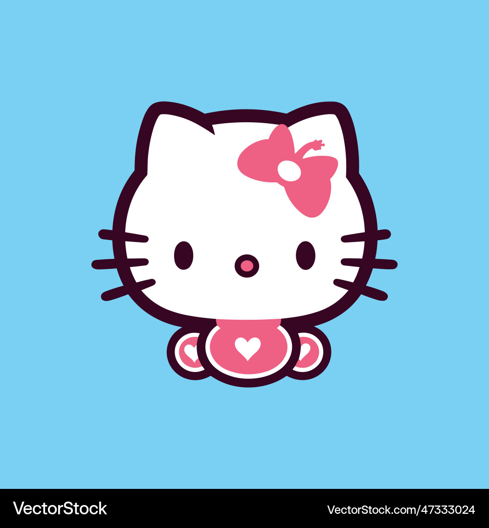 Background hello kitty cute Vector Images \u0026 Graphics for Commercial Use |  VectorStock, image size:1000x1080