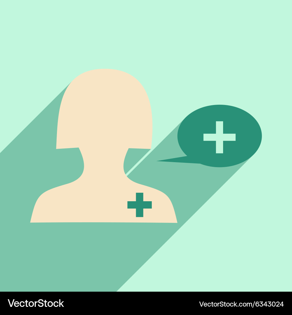 Flat with shadow icon and mobile application Vector Image