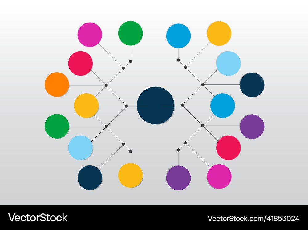 Fowchart colored shadows scheme Fowchart colored shadows scheme vector image