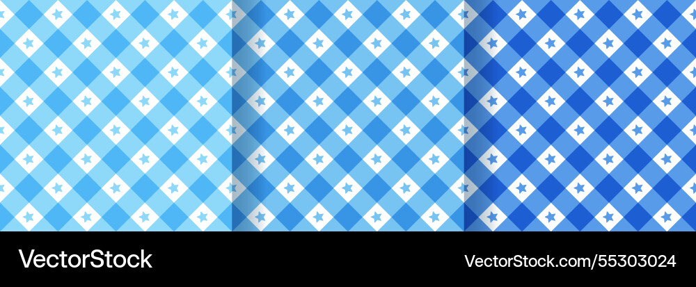 Gingham seamless pattern set check backgrounds Gingham seamless pattern set check backgrounds vector image