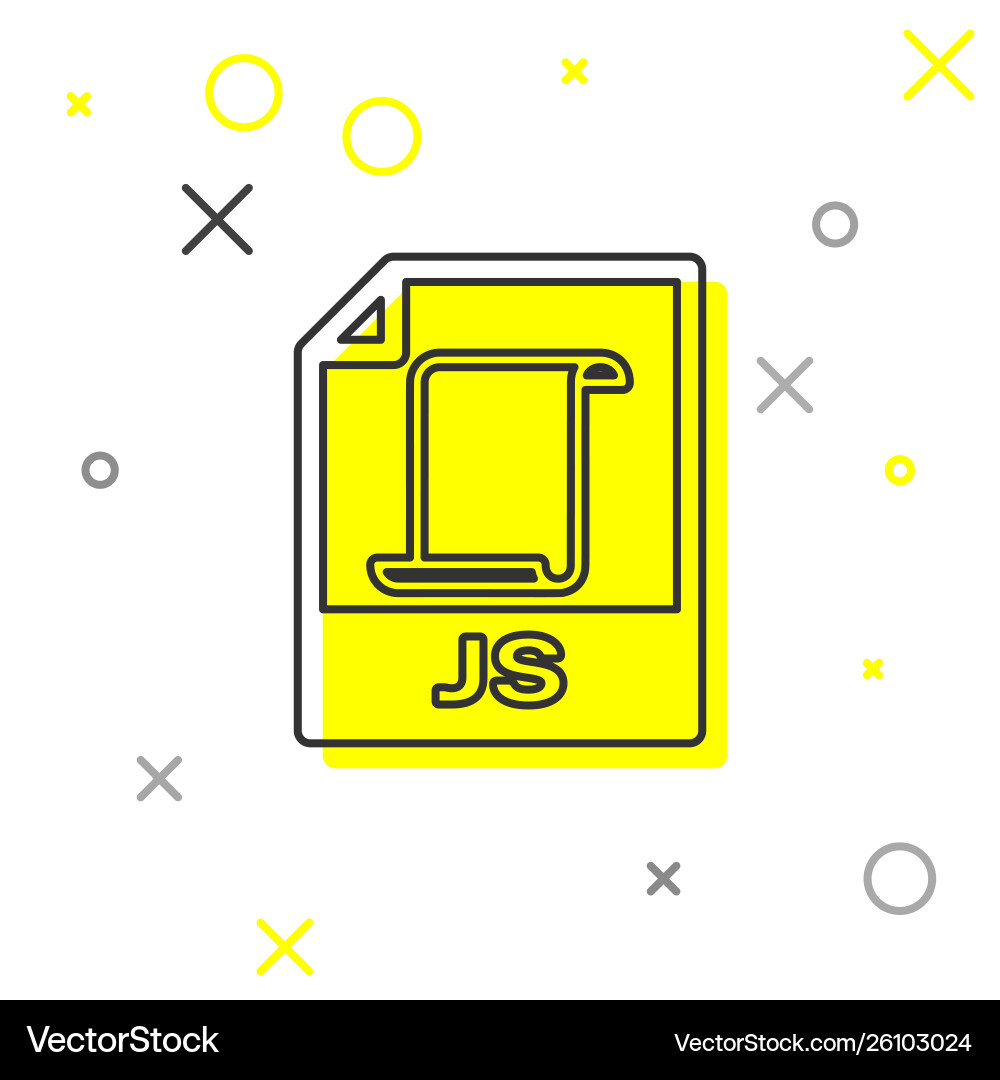 Grey js file document icon download button Grey js file document icon download button vector image
