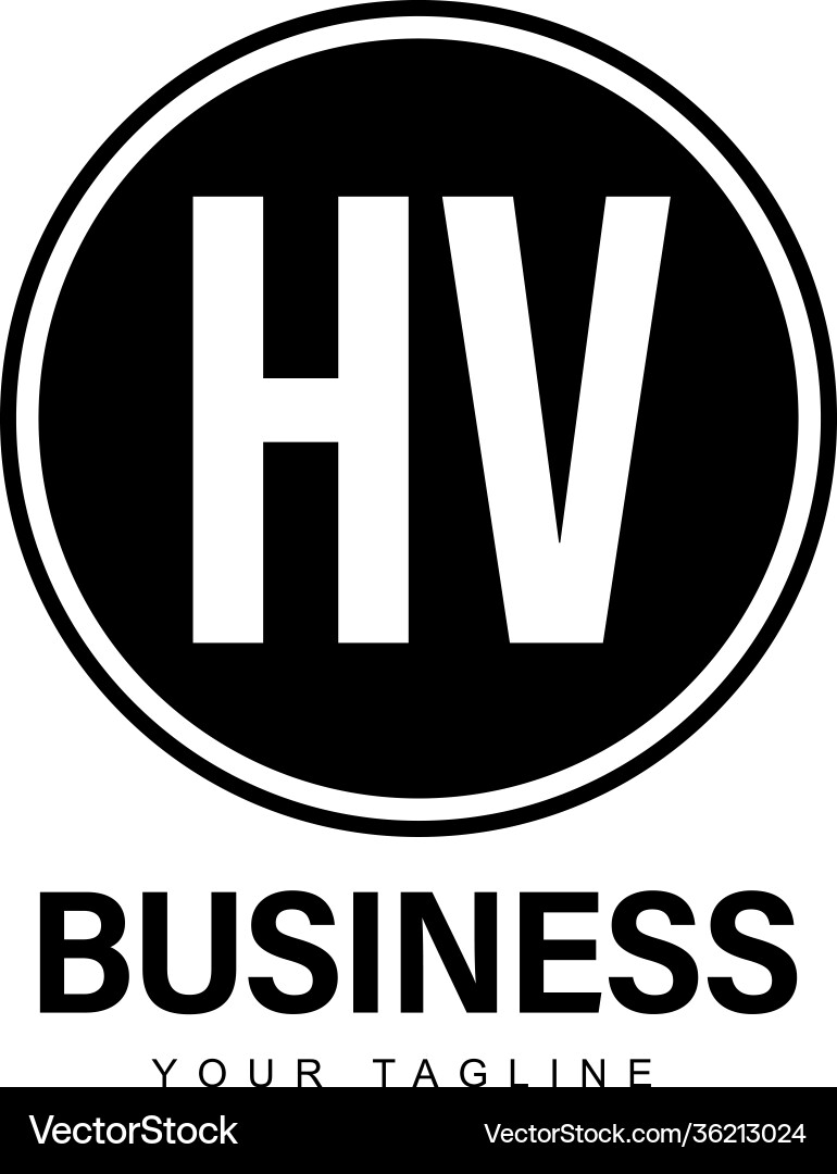 Hv initial a logo design with abstract style Hv initial a logo design with abstract style Vector Image