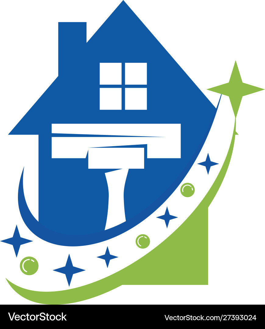 Reinigungsservice Lösung Business Logo Design Reinigungsservice Lösung Business Logo Design vektorbild