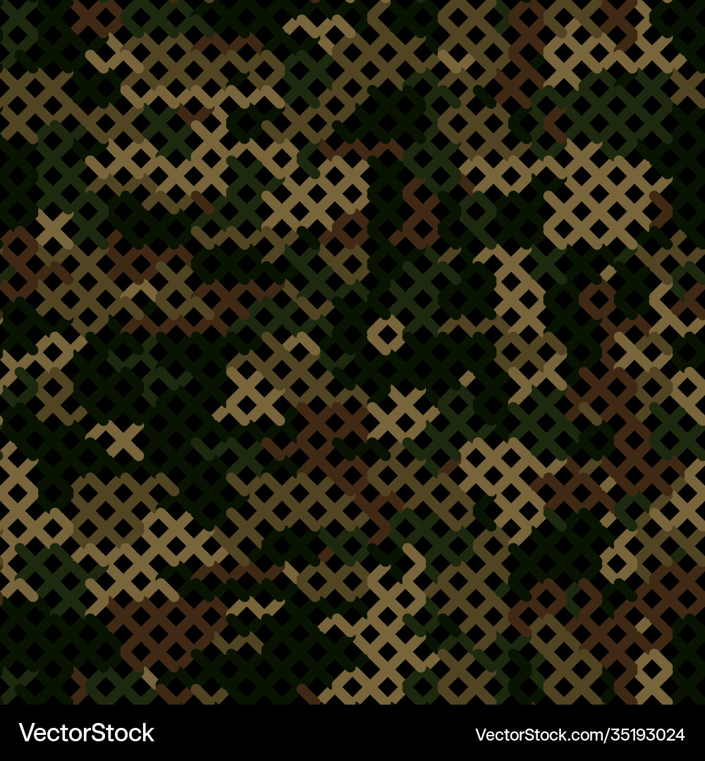 Seamless pattern for army fabric and design vector image