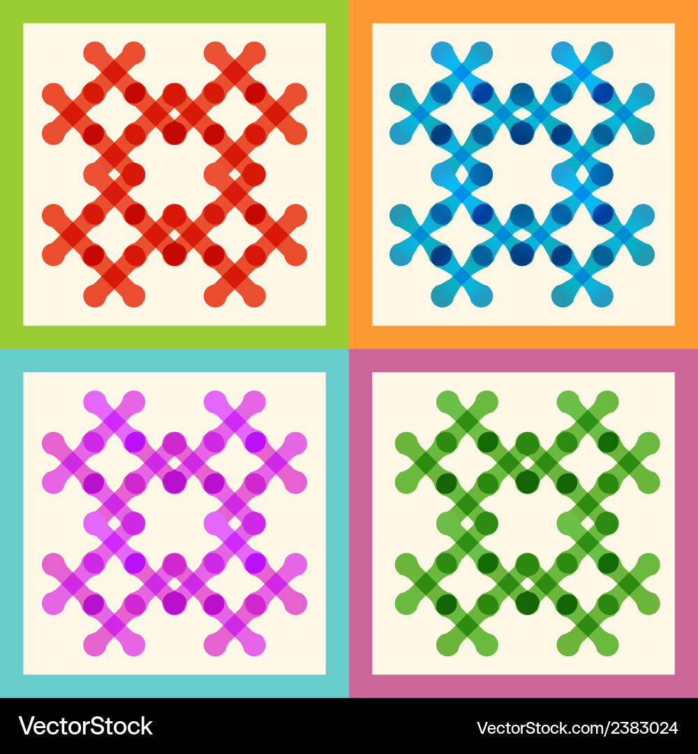 Set color molecule pattern eps vector image