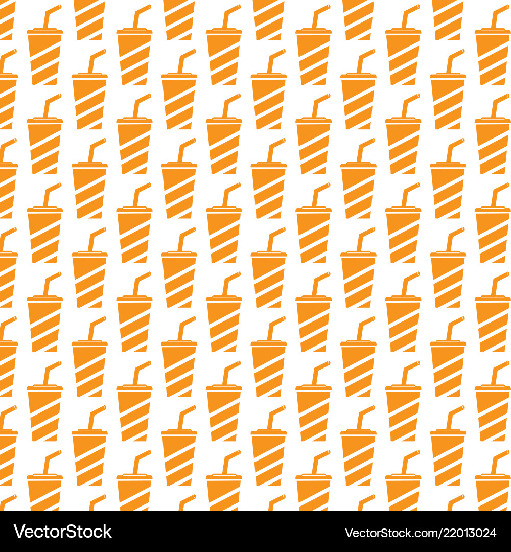 Soft drink icon pattern background vector image