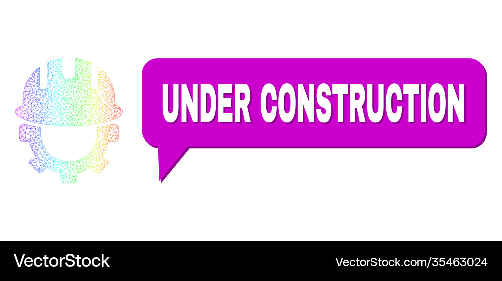 Spectral net gradient development hardhat icon Vector Image