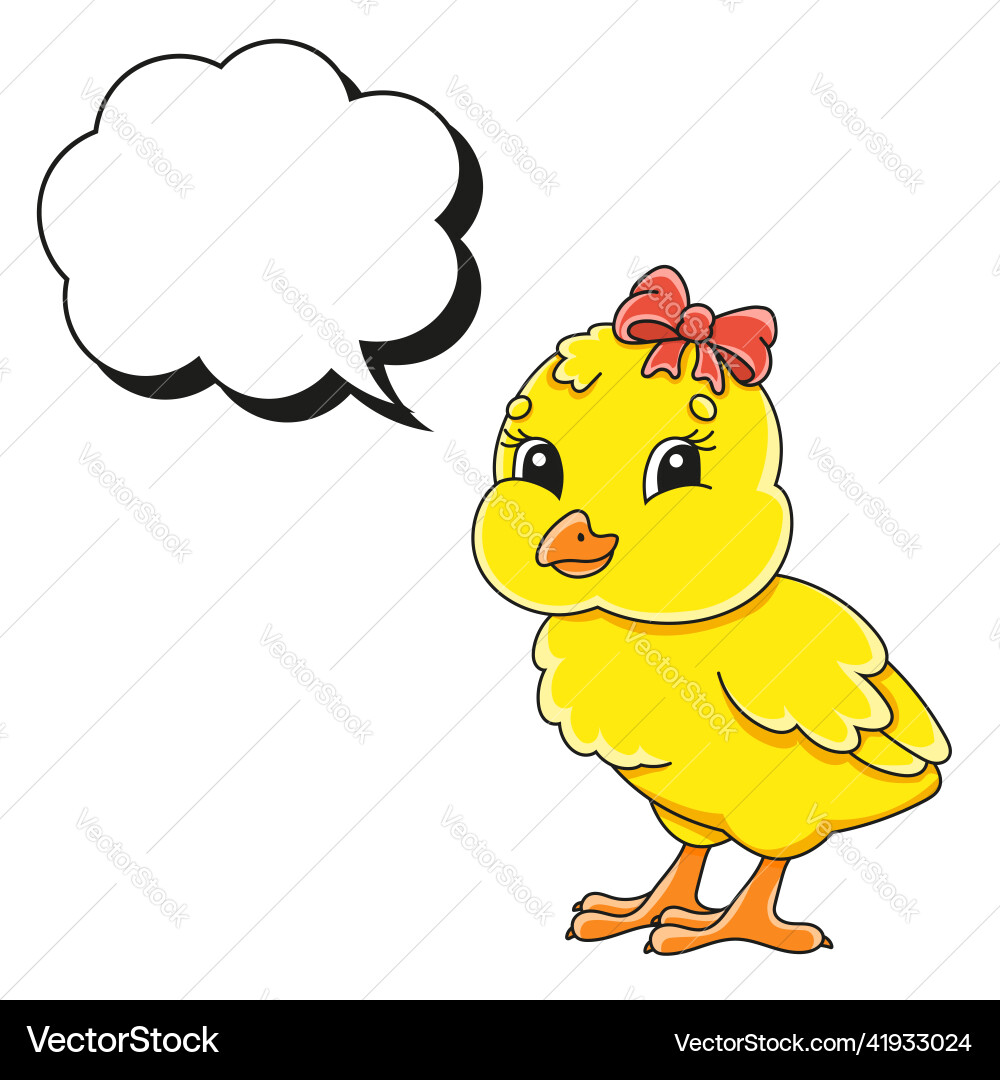 Speech bubble of different shape with a cute Speech bubble of different shape with a cute vector image