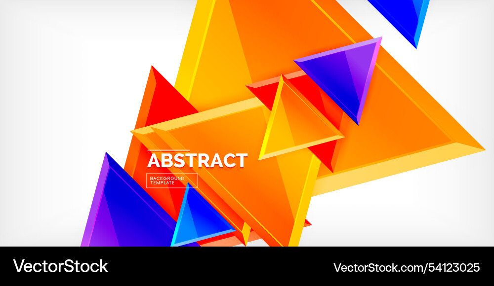 Abstract background - glossy triangles Vector Image