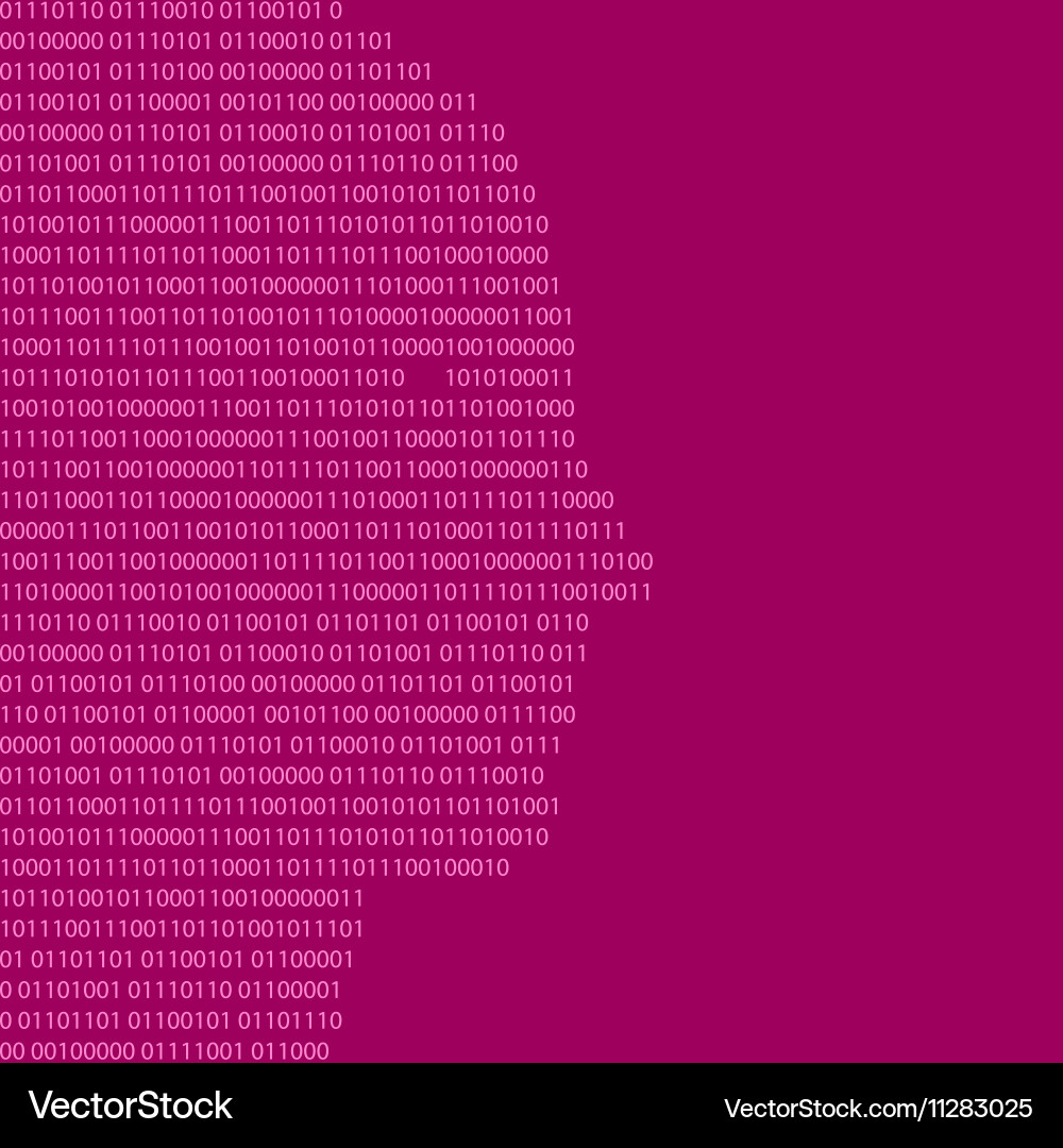 Binary code head vector image