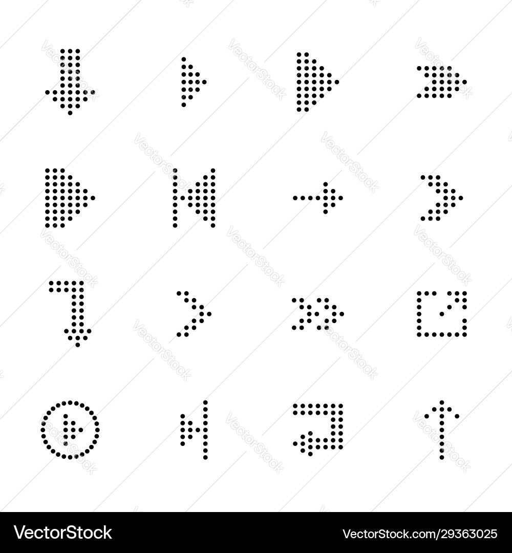 Black arrows icon set pointers for navigation Black arrows icon set pointers for navigation vector image