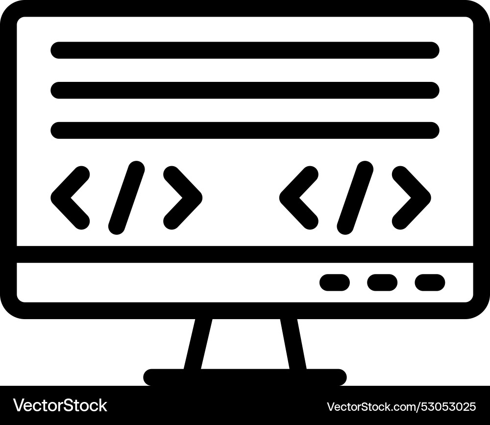 Coding language icon design vector image
