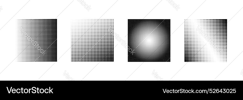 Collection halftone effect pattern element Collection halftone effect pattern element Vector Image
