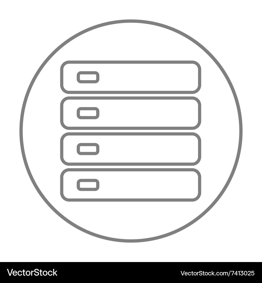 Computer server line icon vector image