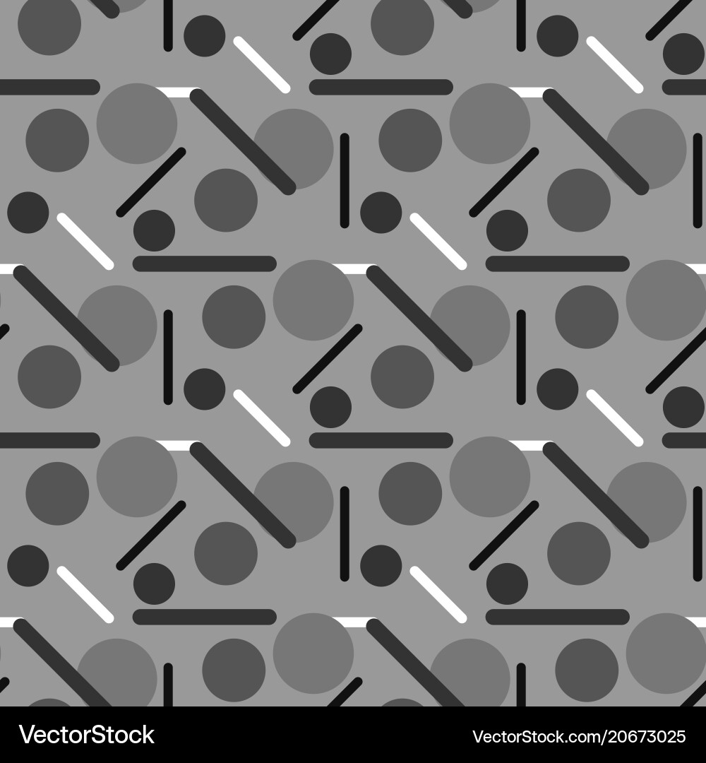 Connected circles and lines seamless pattern vector image