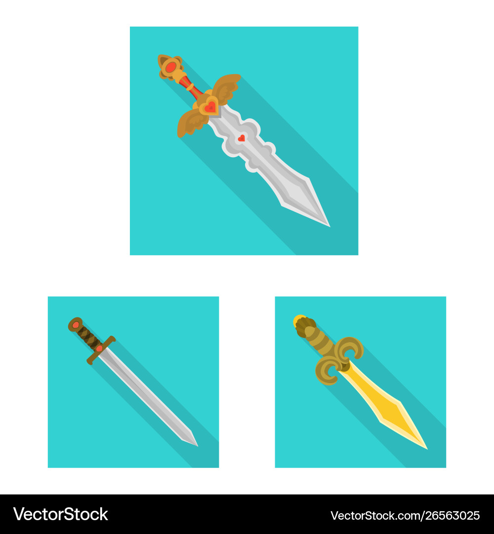 Isolated object and sword sign collection Isolated object and sword sign collection vector image