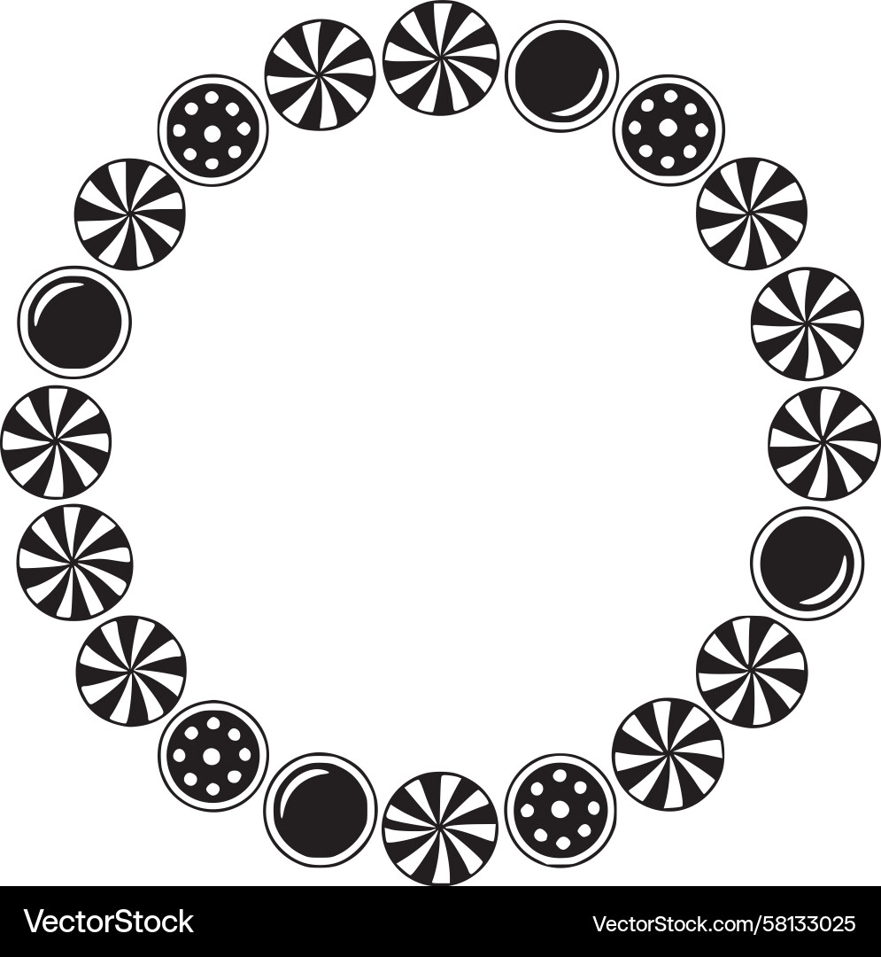 Lunar Phases Pattern Vector Image