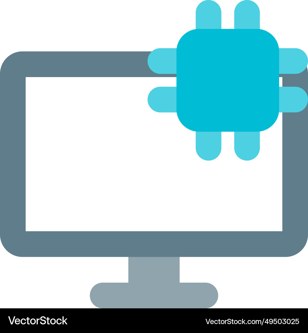 Microchip an essential component of computer vector image