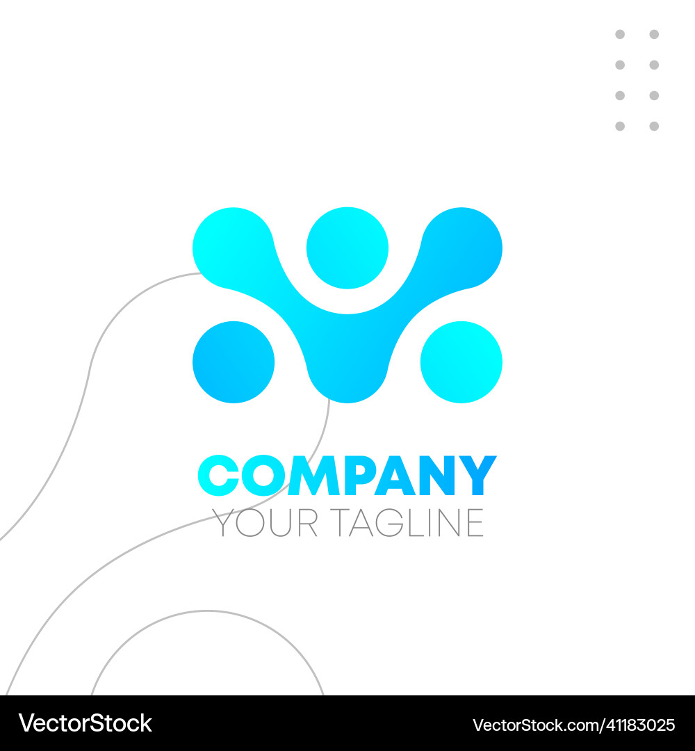 Modern Tech Logo - Blauer Gradient Vektorbild