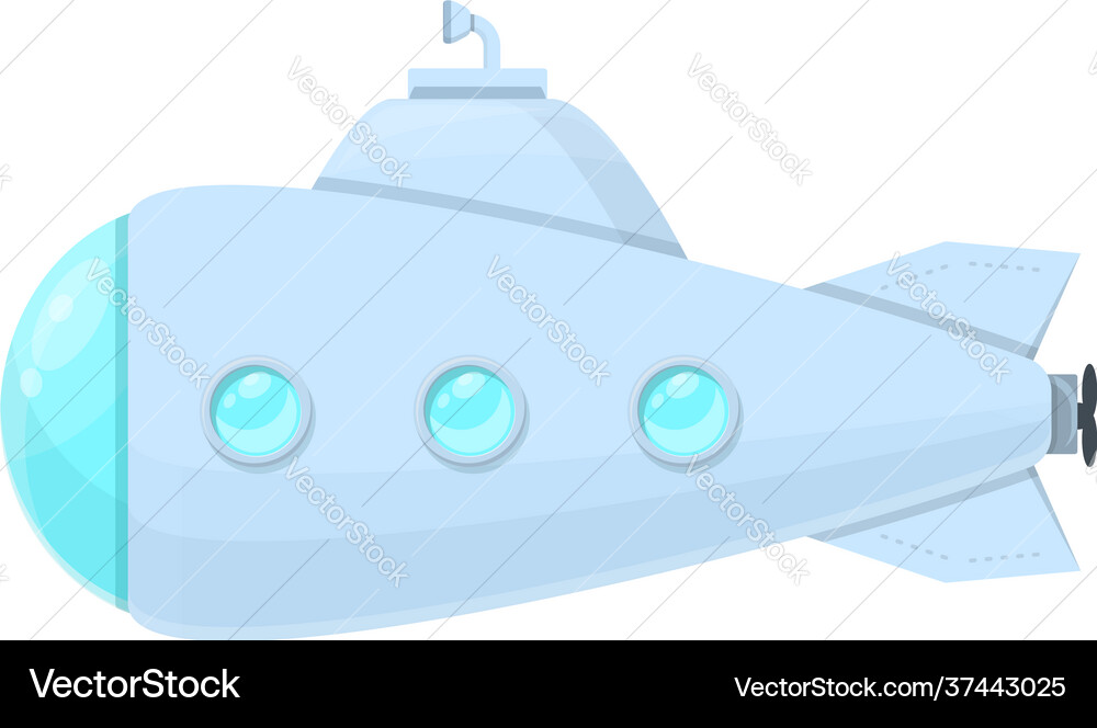 Navy submarine icon cartoon style Navy submarine icon cartoon style vector image