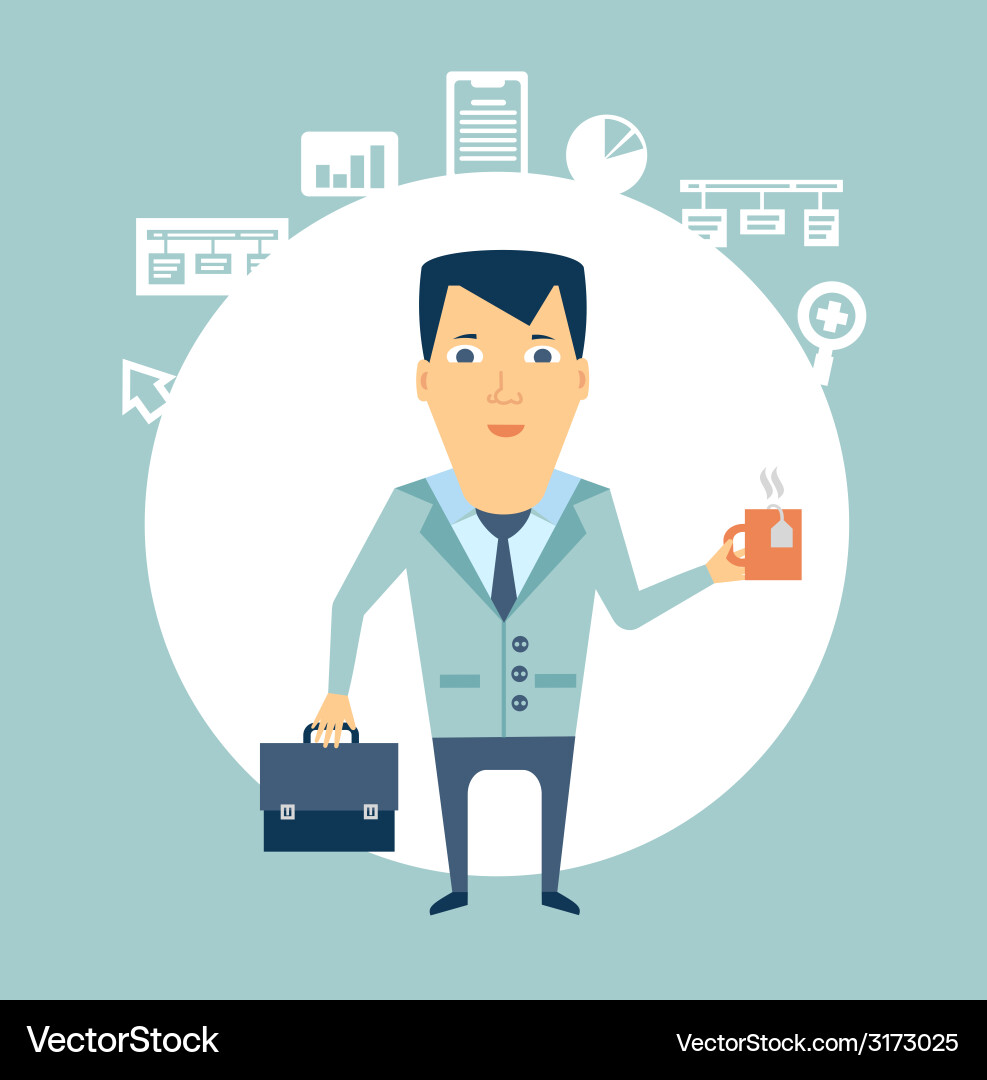 Programmer with Tea vector image