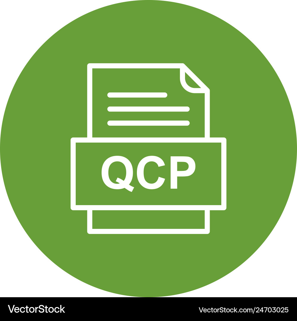 Qcp file document icon vector image