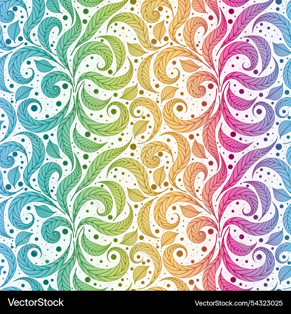 Rainbow spring seamless pattern with colorful Rainbow spring seamless pattern with colorful vector image