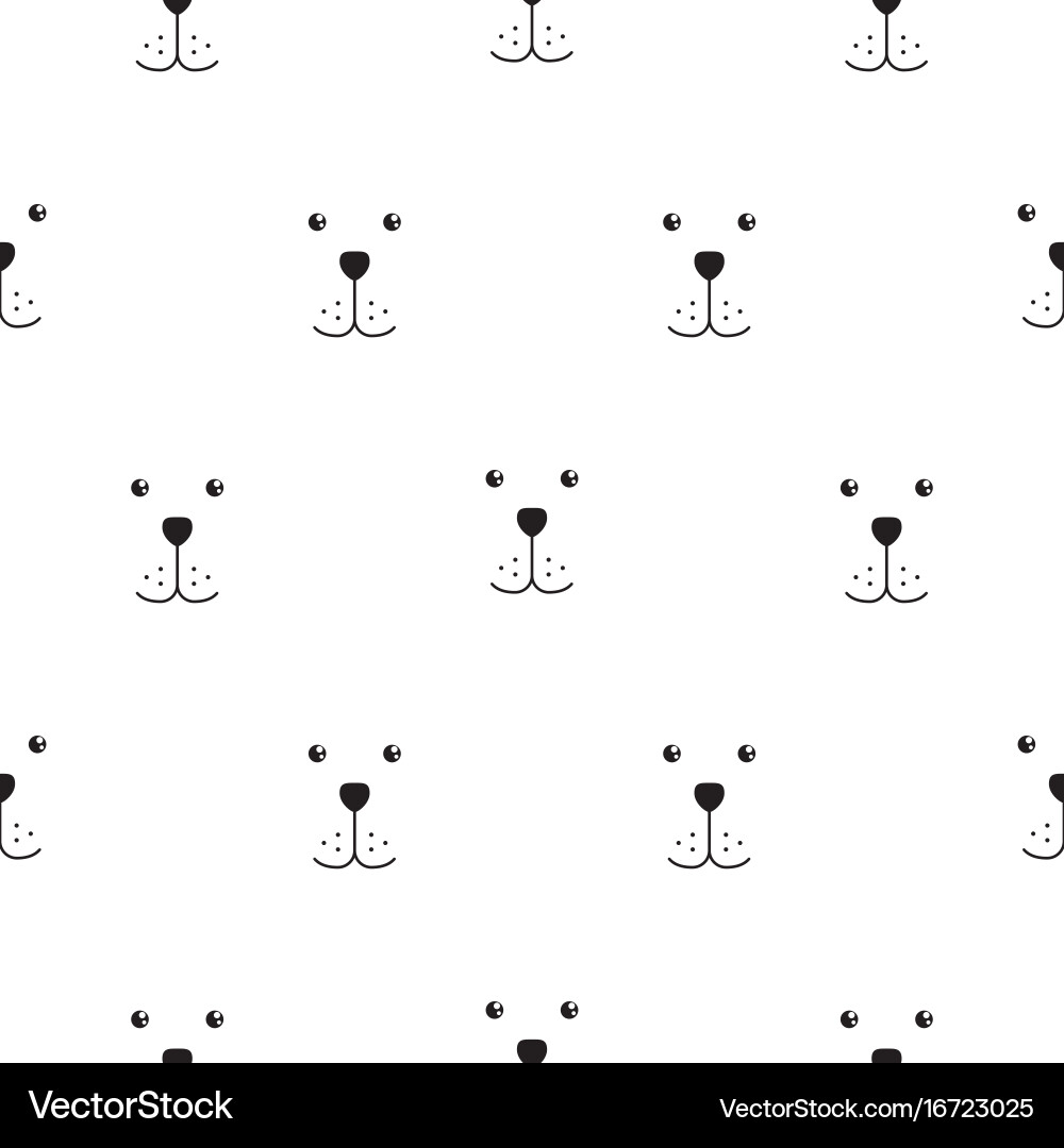 Scandinavian Puppy Muzzle Pattern vector image