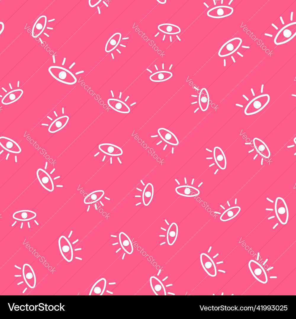 Seamless pattern with randomly scattered eyes Seamless pattern with randomly scattered eyes vector image