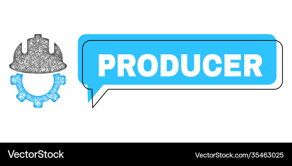 Shifted producer chat balloon and net development Shifted producer chat balloon and net development vector image