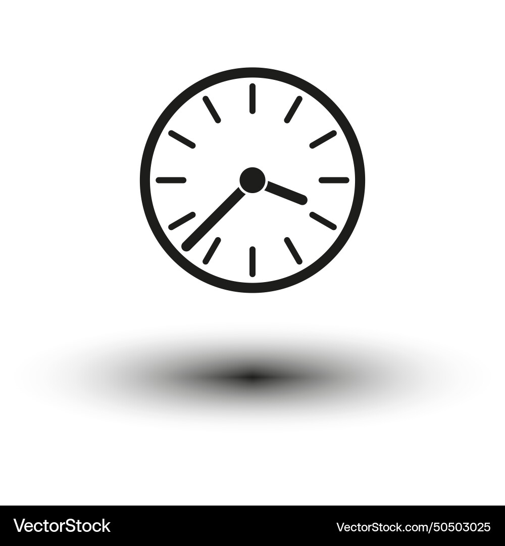 Simple clock icon time concept minimalist style Simple clock icon time concept minimalist style vector image