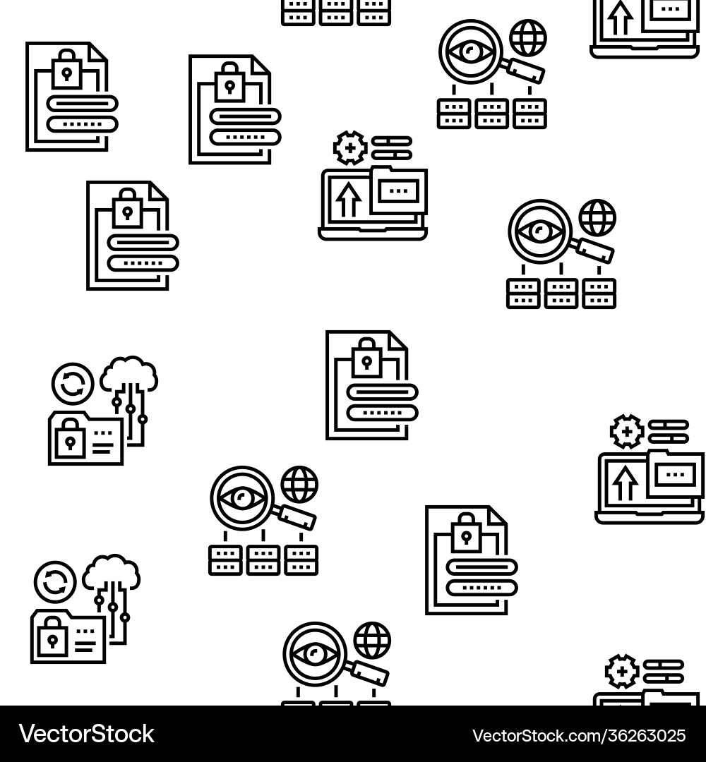 Ssh sftp file transfer protocol icons set Ssh sftp file transfer protocol icons set vector image