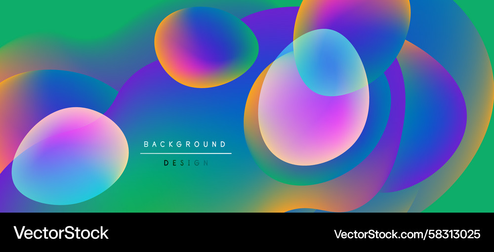 Vibrant abstract shapes overlap creating colorful Vibrant abstract shapes overlap creating colorful Vector Image