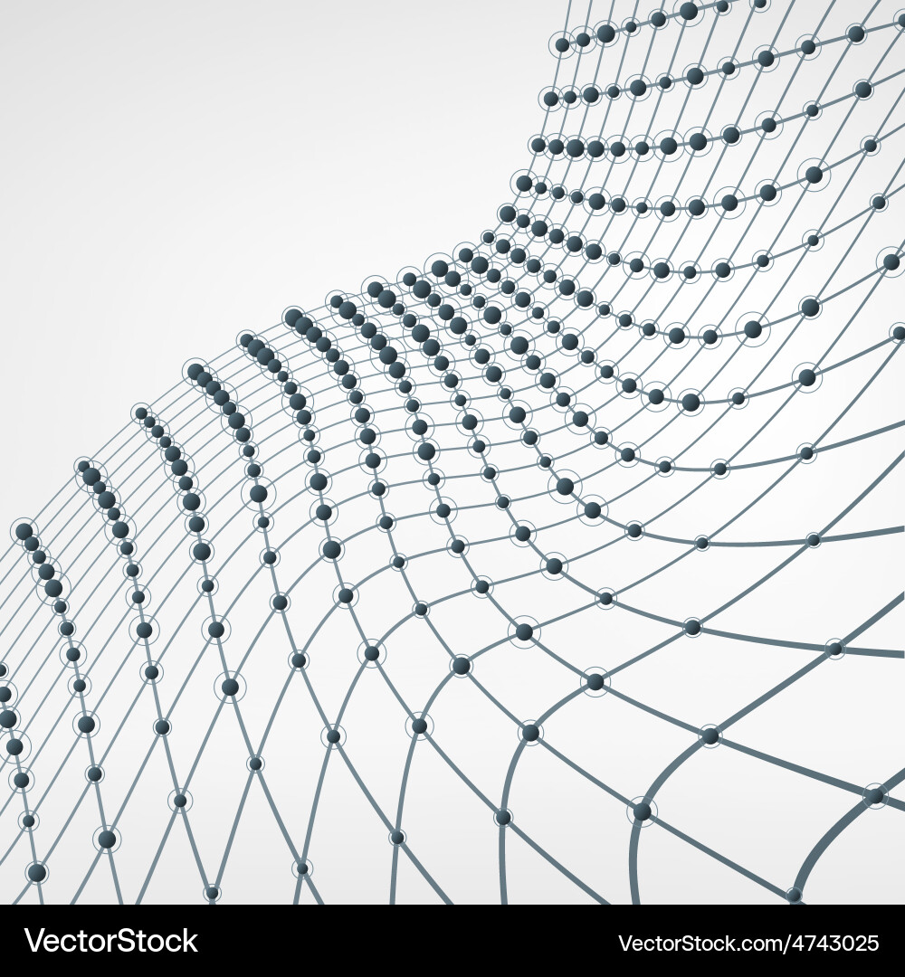 Wireframe polygonal element abstract background vector image